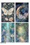 Mystical Vintage Night Theme 4-Page Sticker Set - Journal, Scrapbook, Bujo, Decals, Planner, Agenda Stickers - 5