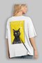 For the Love of Cats 29 Cats Printed White Oversize T-Shirt 100% Cotton Unisex Cat Lover Premium Design - 3