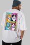 For the Love of Cats 119 Cat Printed White Oversize T-Shirt 100% Cotton Unisex Cat Lover Premium Design - 7