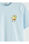 Xside Blue Printed 100% Cotton Women's T-Shirt - 6