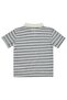 Polo Collar Thin Striped T-Shirt for 10-13 Years Old - Blue - 3