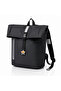 Expandable Roll Top Backpack 600D Waterproof Polyester, Laptop Backpack Fits 15 Inch Laptop, Padded Straps, Reflective Front Pocket, Black - 6