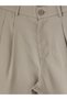 New Season from Güli̇s Gi̇yi̇m Beige Regular Fit Gabardine Men's Pleated Trousers - 8
