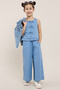 Washed Wide Leg Pants with Elastic Waist - 2