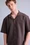 Boxy Fit Apaş Collar Woven Short Sleeve Shirt H3964Ax26Sm - 3