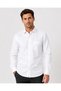 Long Sleeve Regular Fit 100% Cotton Oxford Fabric Classic Men's Shirt with Pockets - 2