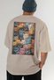 For the Sake of Cats 19 Cats Printed Beige Oversize T-Shirt 100% Cotton Unisex Cat Lover Premium Design - 6