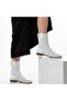 حذاء هوجدا أبيض بكعب من الجلد مقطوع بالليزر - 4