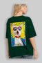36 Cats for the Sake of Cats Printed Green Oversize T-Shirt 100% Cotton Unisex Cat Lover Premium Design - 3