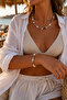 Starfish Seashell Detailed Necklace Bracelet Anklet Set - 5