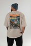 For the Love of Cats 25 Cats Printed Beige Oversize T-Shirt 100% Cotton Unisex Cat Lover Premium Design - 4