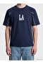 Nevavm with Difference Oval Collar La Printed Men's T-Shirt - 3