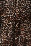 Women's Short Sleeve Gathered Waist Patterned Viscose Brown Dress - 4