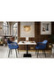 Square ceramic Dining Table Set80cm*80cm75cmBlack with 2 Upholstered Marcela Chairs - Brown - 3