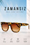 Women's Leopard Pattern Frame Brown Glass Gold Detail Sunglasses - 2