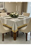 High-End Lace Tablecloth with Luxurious Decorative Details1046