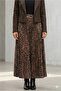 Hijab Pleated Leopard Print Skirt