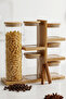 6-Piece Borosilicate Glass Spice Jar Set with Bamboo Stand Ckr4563 - 4