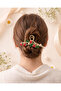 Strawberry Detailed Gold Pearl Hair Clip - 2