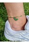 Natural Stone Anklet with Dinosaur Figure |   Fun Summer Detail |   Cat's Eye Stone