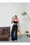 Tencel Fabric Wide-Leg Pants with Grass-Details - 3