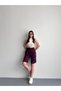 Women's 80% Cotton Bermuda Shorts with Pockets - High Waist Lace-Up Loose Comfortable Cut Knee-Length Shorts - 3