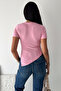 Wine Touch Bodycon Casual T-Shirt - 6