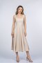 Women's Summer Stone Mayra Premium Strappy Square Neck Long Midi Dress Stylish Daily Comfortable 50411