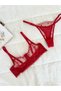 Red Tiny Heart Bra Set - 3