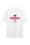 Georgia Bulldogs Ncaa College American Football White Oversize T-Shirt