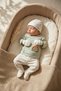 Aura Rainbow 5-Piece Newborn Baby Hospital Discharge Set - 100% Cotton Mint Green Embroidered Bodysuit and Pants - 3