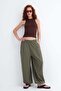 Elastic Waist Linen Trousers Pn18273