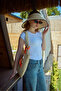 Foldable Beach Hat with Bow - 4