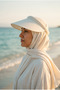 قبعة شاطئية بيضاء - 2