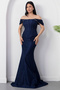 Strapless Neckline Rhinestone Lace Dress Dmn226 - 6
