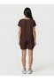 Women's Modal Shorts T-Shirt Set Summer Two-Piece Sports Set Comfortable Fit Brown - 4