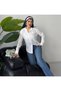 Women's Daisy Flower Embroidered Shirt Collar Long Sleeve Cuffed Loose 100% Cotton Shirt - 6