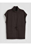 Nevavm Differently Designed Stand Collar Stoned Soft Touch Women's Vest - 5