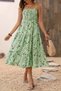 New Season Women's Rope Strap Patterned Gipe Detail Midi Single Jersey Summer Dress - 3