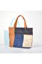 Brick Color Design Denim Patchwork Shoulder Bag (Adjustable Strap Gift) - 2