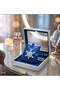 Elegant Stainless Steel Blue Crystal Snowflake Pendant - 4