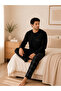 Premium Men's 100% Natural Cotton Plaid High Quality Buttoned Pocket Long Sleeve Pajama Set - 2