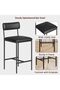 Compact Dining Set for 2 People - Rectangular Table and Upholstered Chairs - Sturdy Metal and Wood Frame - Ideal for Kitchen, Apartment or Small Spaces - 8