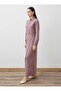Tunic & Asymmetrical Cut Skirt Detailed Dusty Rose Striped Set - Exclusive - 5