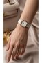 Classic Women's Watch Gold Color Square Case White Leather Band Steel Watch Vintage Watch Old Money Luxury Elegant Stylish Women's Wristwatch |   Limited Edition 2026 - 4