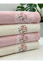 Set of 4 100% Velvet Laced Dowry Hand and Face Towels - 3