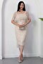 Left Collar Beaded Dress Bal200 - 6