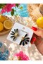 Navy Blue Flower Design Earrings with Gold Detail |   Summer Stylish Women's Earrings |   Daily and Special Occasion Accessory