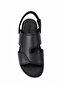 Cooka Shoes Men's Black Genuine Leather Sandals Slippers – 100% Leather Inside and Out, Comfortable and Stylish for Daily Use - 6