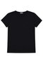1003 Women's Cotton Slim Fit Crew Neck Soft Textured Basic T-Shirt Black - 2